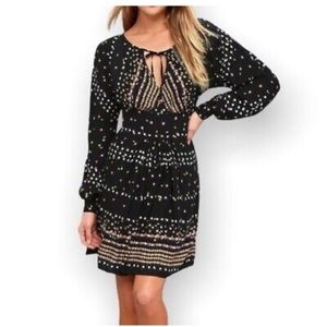NWOT Free People Coryn Long Sleeve Keyhole Dress